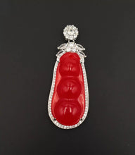 Load image into Gallery viewer, Nature Jade Fortune Beans Pendant Necklace Gift Jewelry charm Blessing Lucky a