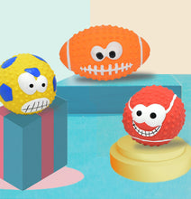 Load image into Gallery viewer, 3PCs Set Dog Squeaky Toys Chew Puppy Rubber Ball Durable Pet Breeds Play Fetch