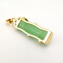Load image into Gallery viewer, Nature Jade Bamboo Pendant Necklace Gift Jewelry charm Blessing Lucky Green New