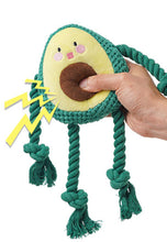 Load image into Gallery viewer, Dog Squeaky Toys Avacado Chew Puppy Fluffy Rope Toy Durable Teeth Grindin PET
