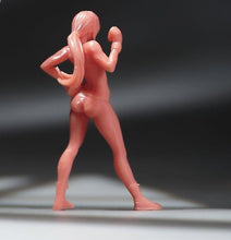 Load image into Gallery viewer, 1:64 Painted Unpainted Figure Model Miniature Resin Diorama Sand Boxer Girl Lady