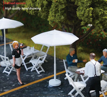 Load image into Gallery viewer, 1:64 Painted Figure Mini Model Miniature Resin Diorama Cafe Restaurant Waiter