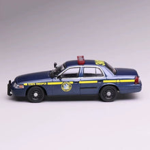 Load image into Gallery viewer, 1:64 596 Blue State Trooper Police Crown Victoria CV Model Diecast Metal Car