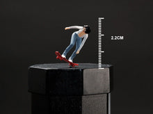 Load image into Gallery viewer, 1:64 Painted Figure Mini Model Miniature Resin Diorama Skateboarding Girl Sand New Scene