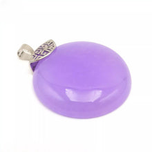 Load image into Gallery viewer, Nature Jade Peace Round Pendant Necklace Gift Jewelry charm Blessing Lucky new d