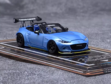 Load image into Gallery viewer, YM 1:64 Blue Miata MX5 Pandem Roadster Convertible Model Diecast Resin Car New