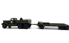 Load image into Gallery viewer, 1:76 Green US Army Diamond T Transporter Trailer Model Diecast Metal Car New Collection