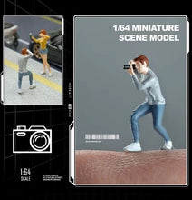 Load image into Gallery viewer, 1:64 Painted Figure Mini Model Miniature Resin Diorama Sand Street Camera Man