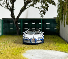 Load image into Gallery viewer, LJM 1:64 Blue White Chiron Veyron Racing Sports Model Diecast Resin Car New