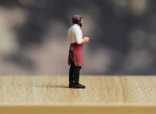 Load image into Gallery viewer, 1:24 Painted Figure Model Miniature Resin Diorama Sand Waiter Barista Man