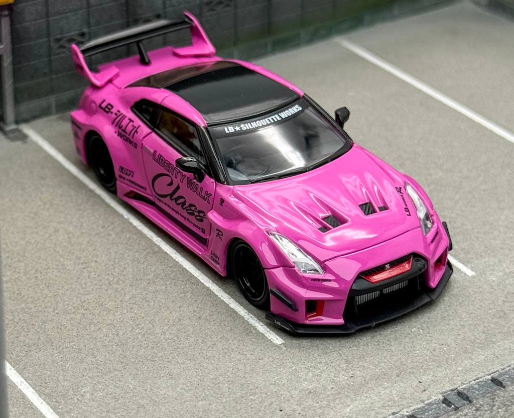 か*ー様 MINI GT LBWK Nissan GT-R Candy Pink CM 1:64 JDM Pink LBWK GTR R35 35GT-RR Sports Model Diecast