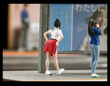 Load image into Gallery viewer, 1:64 Painted Figure Model Miniature Resin Diorama Toy Sand Pretty Red Skirt Girl