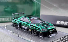 Load image into Gallery viewer, SW 1:64 Green LBWK ER34 #5 GTR Skyline Sports Model Diecast Metal Car New Collection