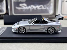 Load image into Gallery viewer, FS 1:64 Silver Supra A80 Targa Convertible Sports Model Diecast Metal Car New Collection
