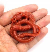 Load image into Gallery viewer, Nature Jade Red Dragon Pendant Necklace Gift Jewelry charm Blessing Lucky New