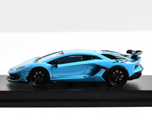 Load image into Gallery viewer, JY 1:64 Blue Aventador SVJ LP770-4 Sports Model Diecast Metal Car New Collection