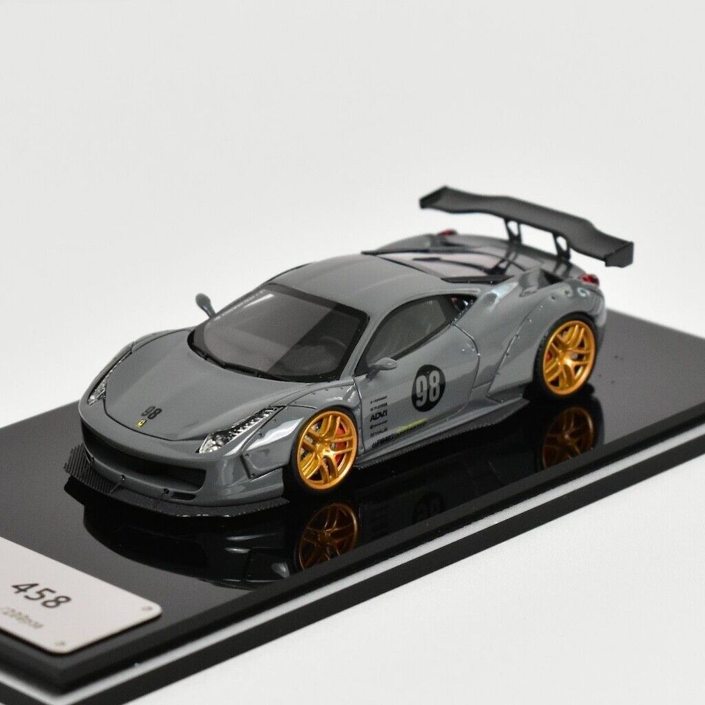 Scalemini 1:64 Gray 458 LBWK Racing Sports Model Diecast
