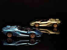 Load image into Gallery viewer, TSC 1:64 Blue Green Sian Super Racing Sports Model Diecast Metal Car New Collection