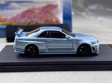 Load image into Gallery viewer, FUJI 1:64 Ice Blue Skyline GTR R34 Z-Tune Sports Model Diecast Metal Car New Collection
