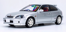 Load image into Gallery viewer, MH 1:18 Silver JDM Civic Type R EK9 Hatchback Engine Model Diecast Metal Car