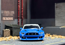 Load image into Gallery viewer, Liberty 1:64 Blue White Mustang Muscle Sports Model Diecast Metal Car New Collection
