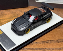Load image into Gallery viewer, PGM 1:64 Black GTR R35 Rocket Bunny Engine Sports Model Diecast Metal Car New Collection
