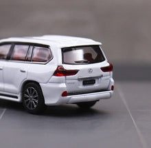 Load image into Gallery viewer, JKM 1:64 White LX570 Luxury SUV Off Road Sports Model Diecast Metal Car New