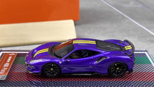 Load image into Gallery viewer, U2 1:64 Purple Novitec 488 Pista Racing Sports Model Diecast Resin Car Box New