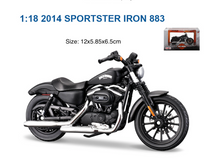 Load image into Gallery viewer, Maisto 1:18 2014 Sportster Iron 883 Sports Model Diecast Metal Motorcycle New Collection