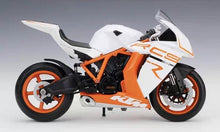 Load image into Gallery viewer, WELLY 1:10 White KTM 1190 RC8 R Sports Racing Model Diecast Metal Motorcycle