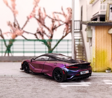 Load image into Gallery viewer, CM 1:64 Purple 765LT Super Racing Sports Model Diecast Metal Car New