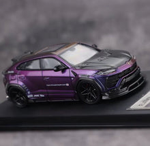 Load image into Gallery viewer, Flame 1:64 Purple Carbon URUS Widebody SUV Sports Model Diecast Metal Car New Collection