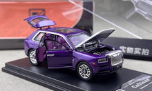 Load image into Gallery viewer, DCM 1:64 Purple Silver Hood Cullinan Luxury SUV Model Diecast Metal Car New Collection