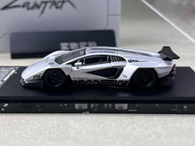 Load image into Gallery viewer, PSC 1:64 Silver LP800-4 Racing Sports Model Diecast Metal Car New Collection