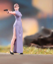 Load image into Gallery viewer, 1:64 Painted Figure Model Miniature Resin Diorama Toy Gun Wielding Lady Assassin New Collection