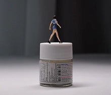 Load image into Gallery viewer, 1:64 Painted Figure Mini Model Miniature Resin Diorama Sand Uniform Girl Walking