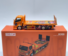 Load image into Gallery viewer, CC 1:64 Orange H300 Tow Flatbed Trailer Truck Model Diecast Metal Car New Collection