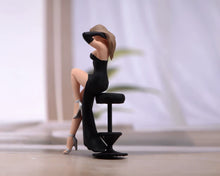 Load image into Gallery viewer, 1:64 Painted Figure Model Miniature Resin Diorama Sand Toy Black Dress Woman