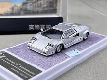 Load image into Gallery viewer, FY 1:64 Silver Countach LP5000 QV Racing Sports Model Diecast Metal Car New Collection
