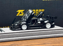 Load image into Gallery viewer, Topart 1:64 Black LBWK Countach Racing Sports Model Diecast Metal Car New Collection