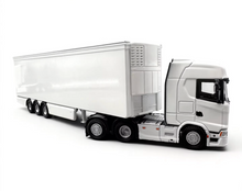 Load image into Gallery viewer, 1:76 White Scania S680 Refrigerated Container Truck Model Diecast Metal Car