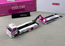 Load image into Gallery viewer, CC 1:64 Pink Iron H300 85 Custom Tow Flatbed Truck Model Diecast Metal Car New Collection