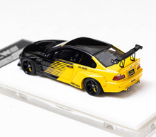 Load image into Gallery viewer, 1:64 Black Yellow M3 E46 Pandem Coupe Sports Model Diecast Resin Car BN