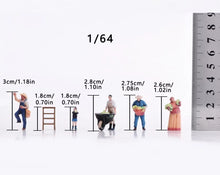 Load image into Gallery viewer, 1:64 Painted Figure Model Miniature Resin Diorama Toy Sand Farmers Family Set