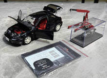 Load image into Gallery viewer, MH 1:18 Black JDM Civic Type R EK9 Hatchback Engine Model Diecast Metal Car
