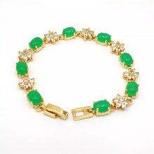 Load image into Gallery viewer, Nature Jade Beaded Bracelet Jewelry Blessing Lucky Fortune Gift For Her Green P