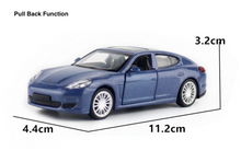 Load image into Gallery viewer, CCA 1:43 Blue Panamera Racing Sports Model Toy Diecast Metal Car BN