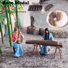 Load image into Gallery viewer, 1:64 Painted Figure Mini Model Miniature Resin Diorama Chinese musical Girl Lady