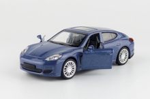 Load image into Gallery viewer, CCA 1:43 Blue Panamera Racing Sports Model Toy Diecast Metal Car BN