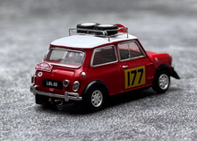 Load image into Gallery viewer, GCD 1:64 Red Mini #177 Morris Cooper S Rallye Sport Model Diecast Metal Car
